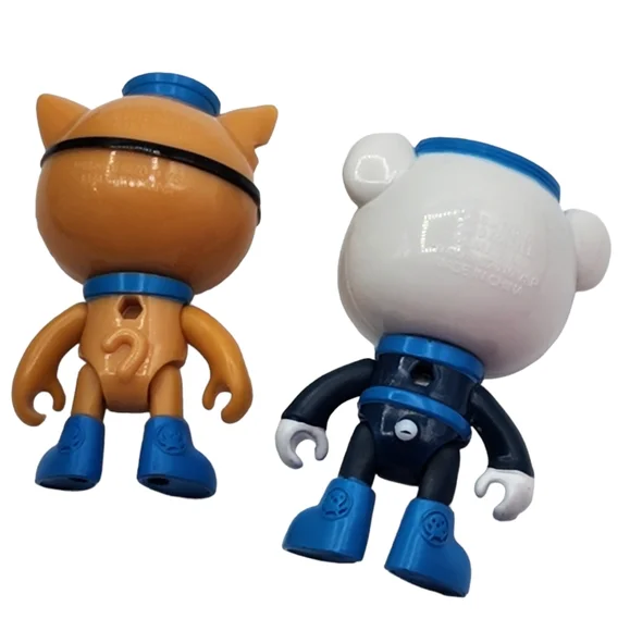 Octonauts 2010 Set Of 2 Captain Barnacles Bear Kwazii Cat Figures Toys 3" - Picture 4 of 4